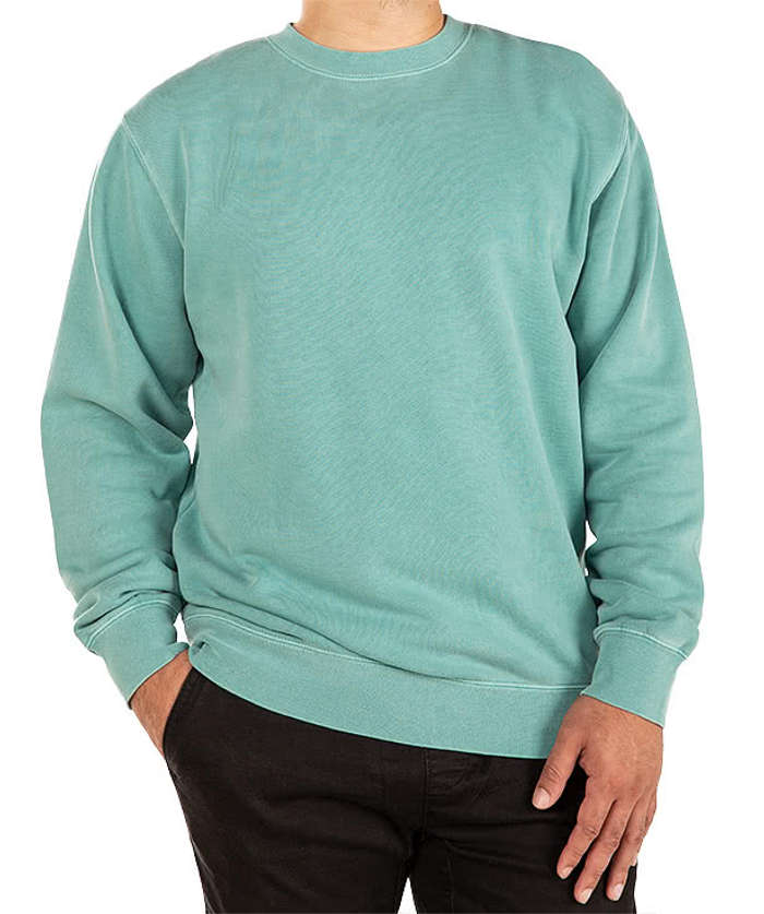 Custom Independent Trading Pigment Dyed Crewneck Sweatshirt