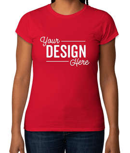 Gildan Women's Slim Fit Softstyle Jersey T-shirt - Color: Red