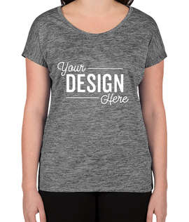 Sport-Tek Women's Electric Heather Performance Shirt - Color: Black Electric