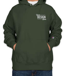 Embroidered Champion Heavyweight Reverse Weave Pullover Hoodie - Color: Dark Green