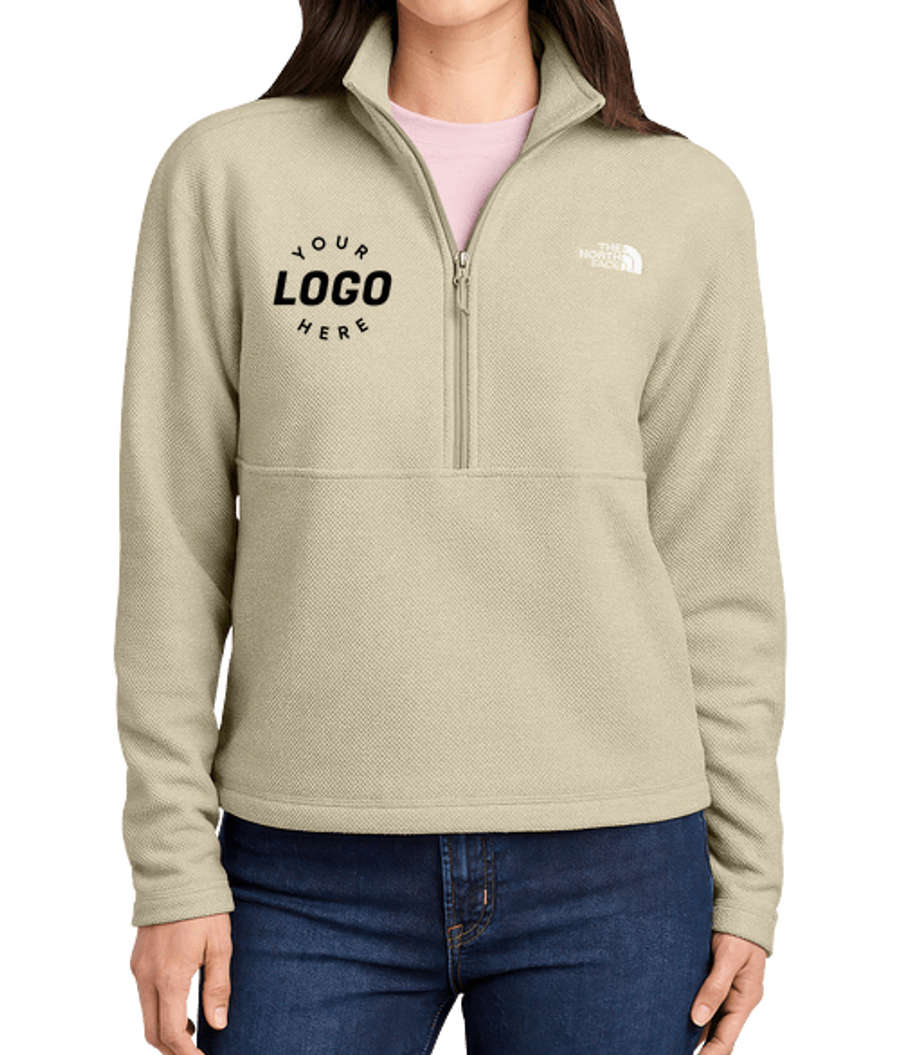 The North Face Women’s Textured Pine Grove Half Zip Sweatshirt in Gravel Heather