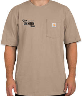 Carhartt Workwear Crewneck Pocket T-shirt - Embroidered - Color: Desert