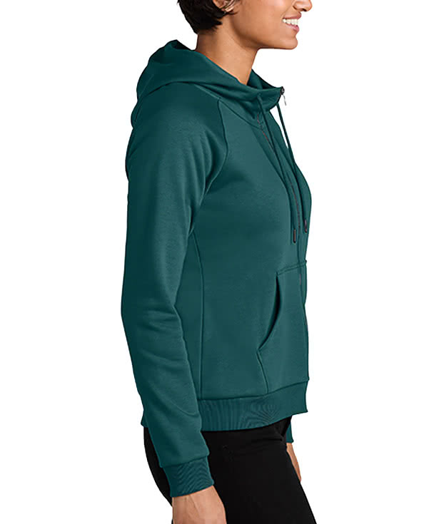 Allmade Women's Organic Jersey Blend Fleece Zip Hoodie