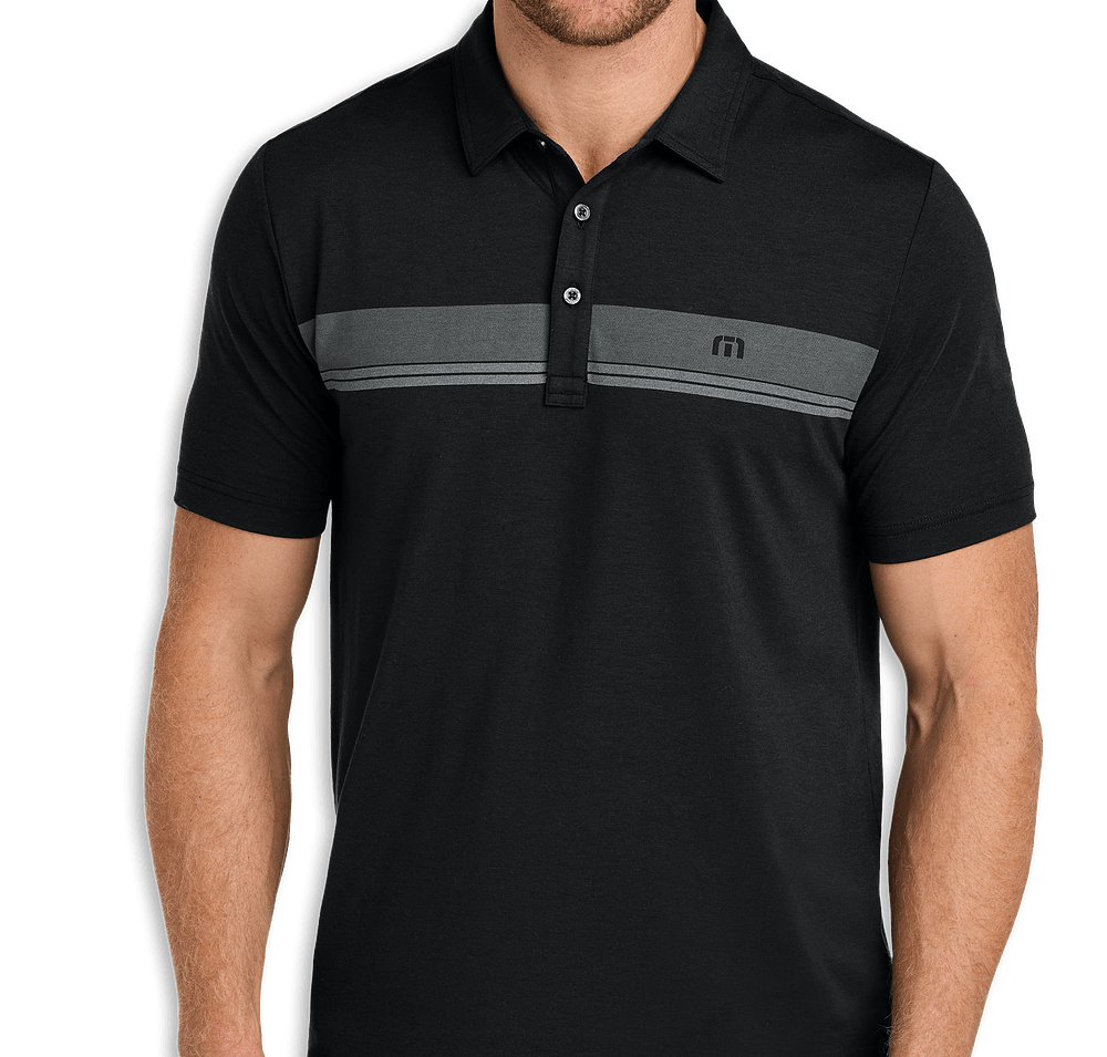 TravisMathew Glenview Stripe Recycled Performance Polo - Printed-default