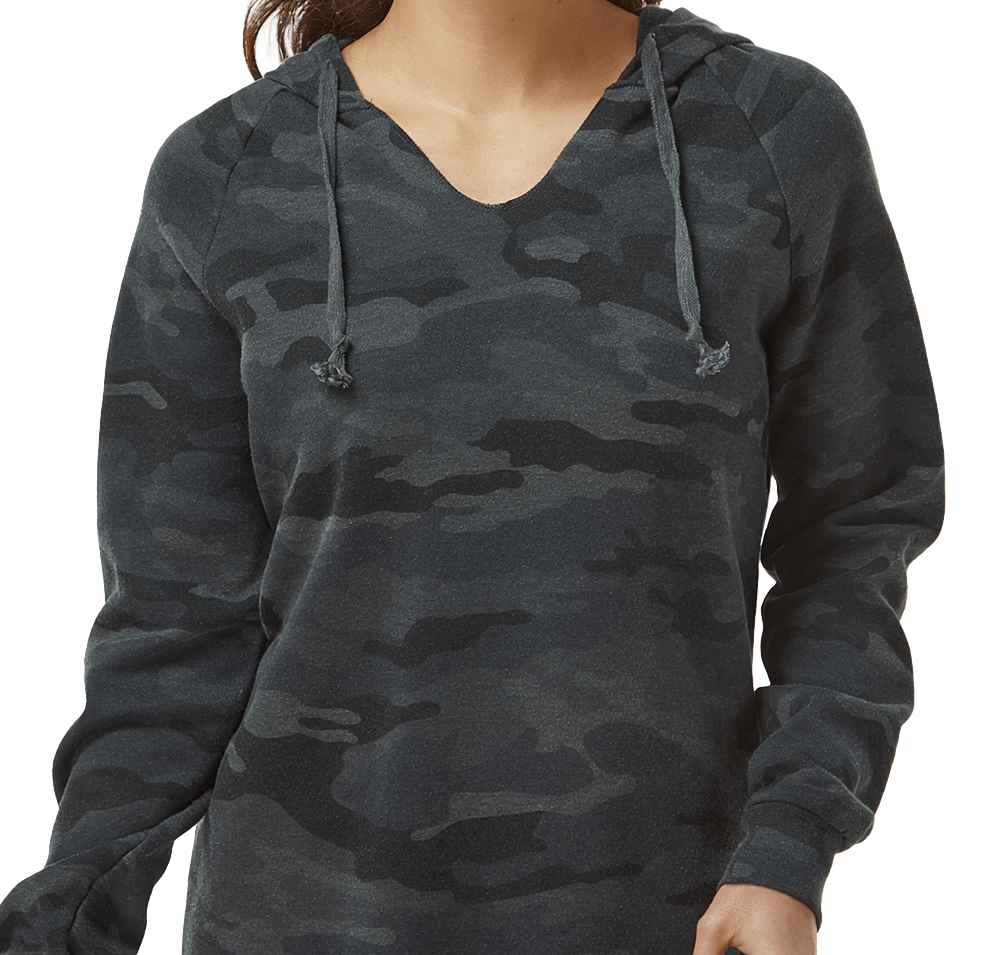 Independent Trading Women’s Lightweight California Wave Wash Pullover Hoodie-default
