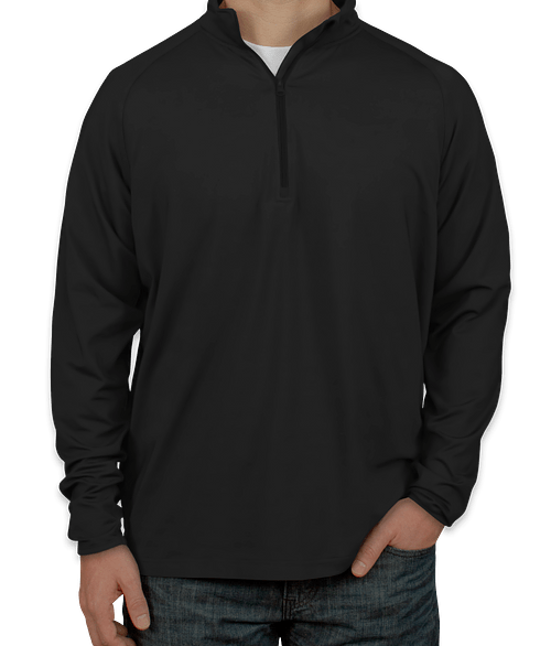 Sport-Tek Tall Performance Quarter Zip Pullover - Printed in Black