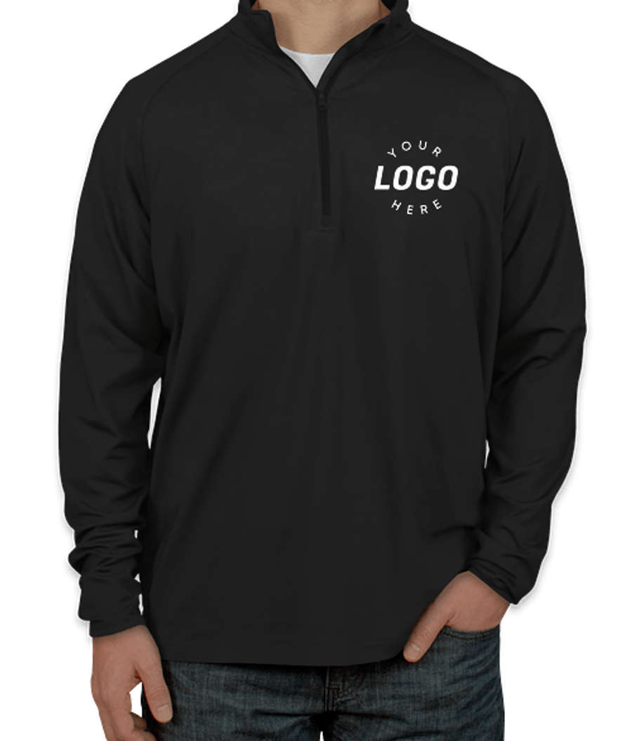 Sport-Tek Tall Performance Quarter Zip Pullover - Printed in Black