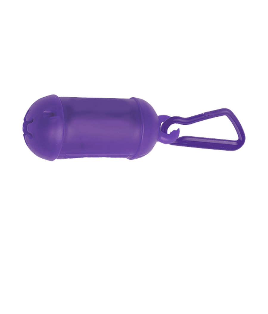 Pet Waste Bag Dispenser with Carabiner in Translucent Purple