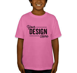 Canada - Gildan Youth DryBlend 50/50 T-shirt - Color: Azalea