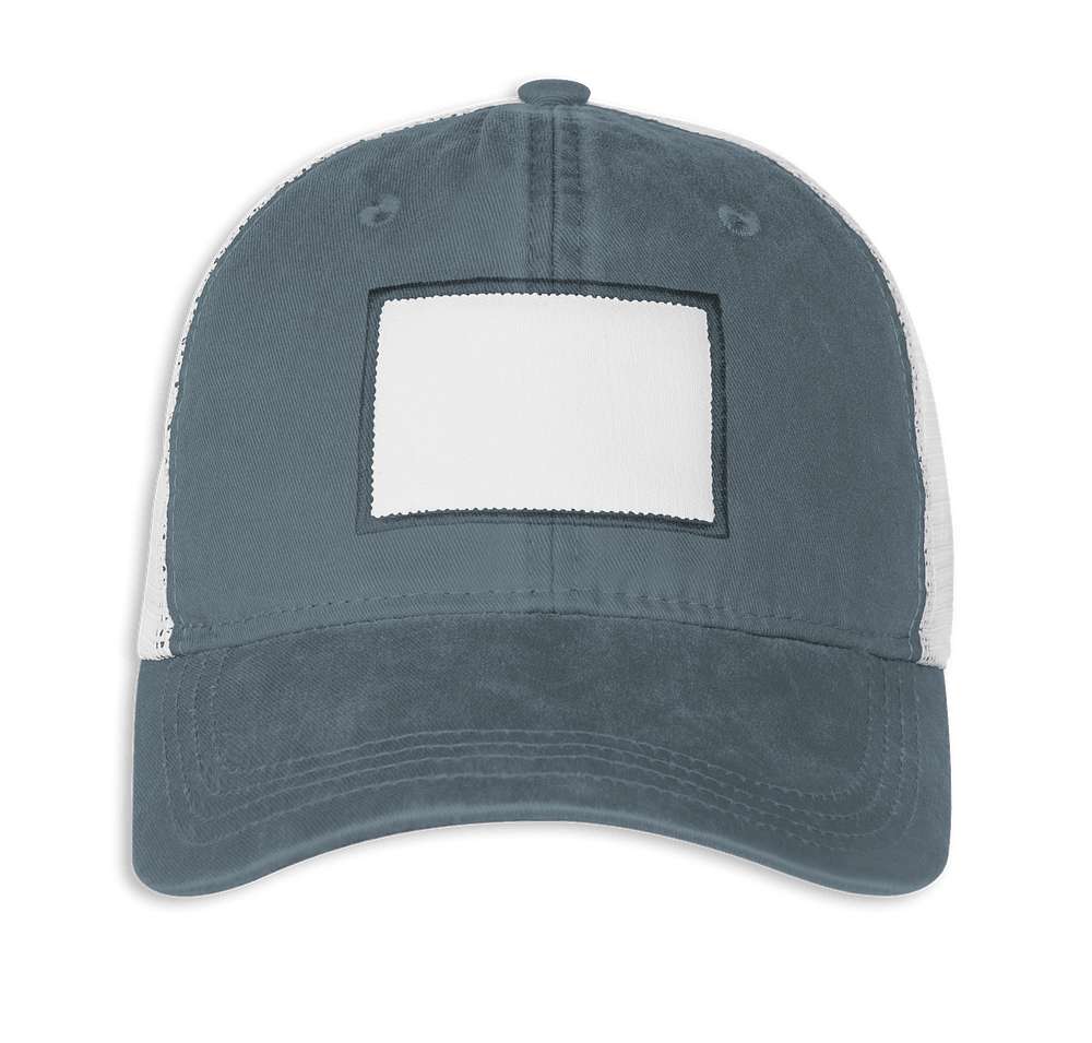 Ahead Solana Pigment Dyed Trucker Hat - Rectangle Patch - Printed-default