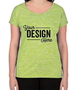 Sport-Tek Women's Electric Heather Performance Shirt - Color: Lime Shock Electric