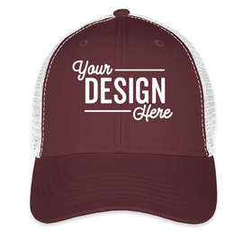 Sportsman Vintage Trucker Hat - Color: Maroon / White