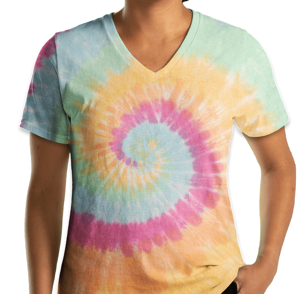 Port & Company Women's Tie-Dye V-Neck T-shirt-default