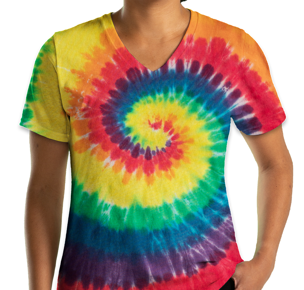 Port & Company Women's Tie-Dye V-Neck T-shirt-default