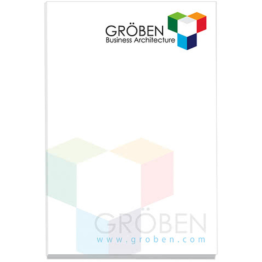 Full Color Souvenir Sticky Note - 2" x 3" - 25 sheets/pad (Case of 500) in White