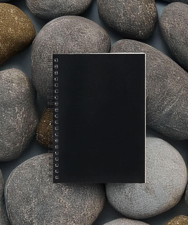 Mineral Stone Field Hard Cover Spiral Notebook