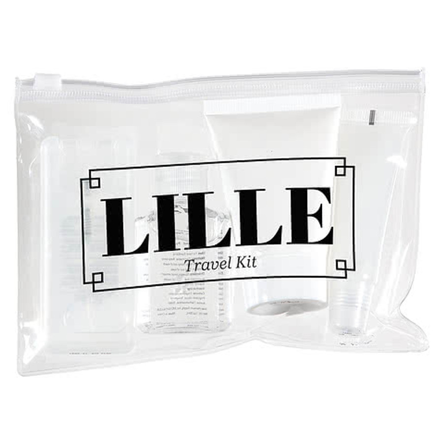 Lille 4-Piece Personal Care Travel Kit in Clear