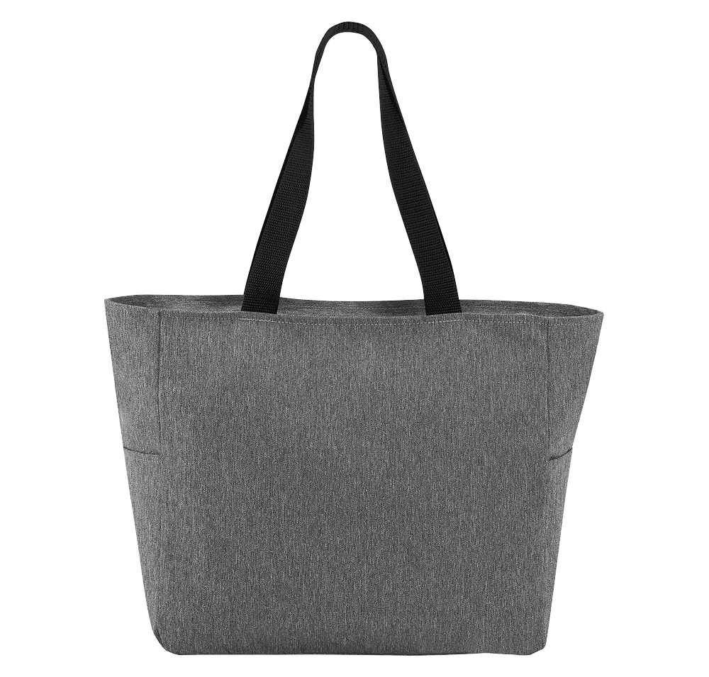 Port Authority Essential Small Poly Canvas Zippered Tote Bag-default