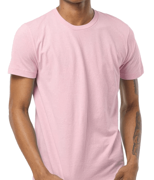 Tultex Fine Jersey Crewneck T-shirt in Pink