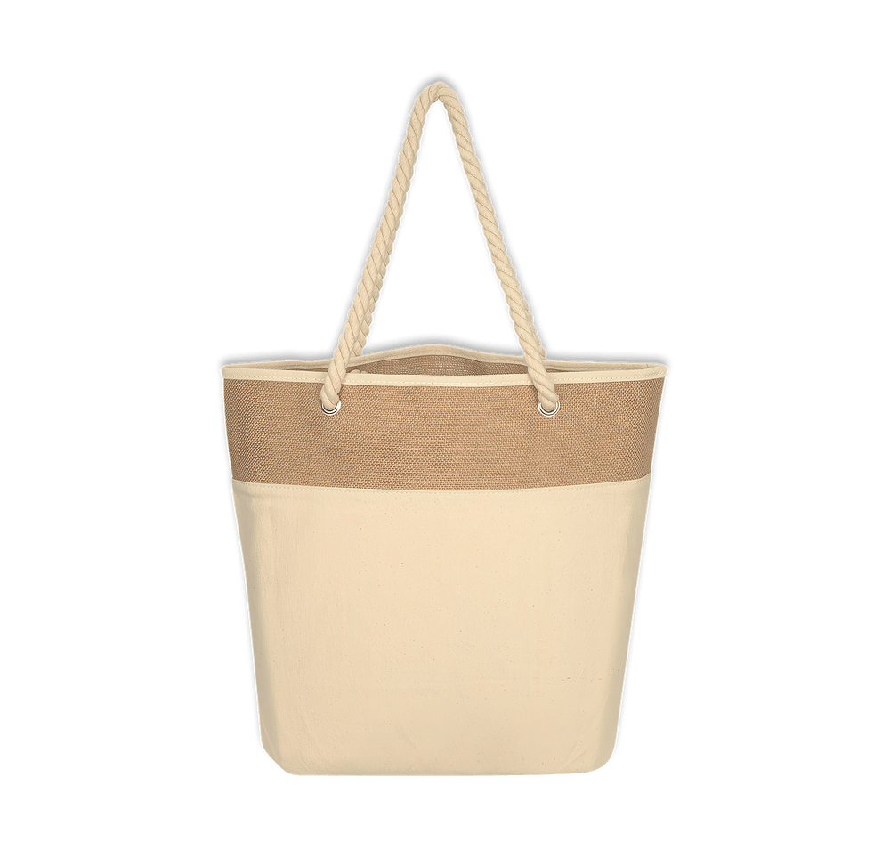 Burlap Rope Tote Bag-default