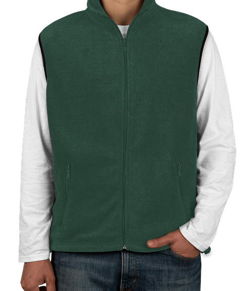 Harriton Fleece Vest - Embroidered in Hunter