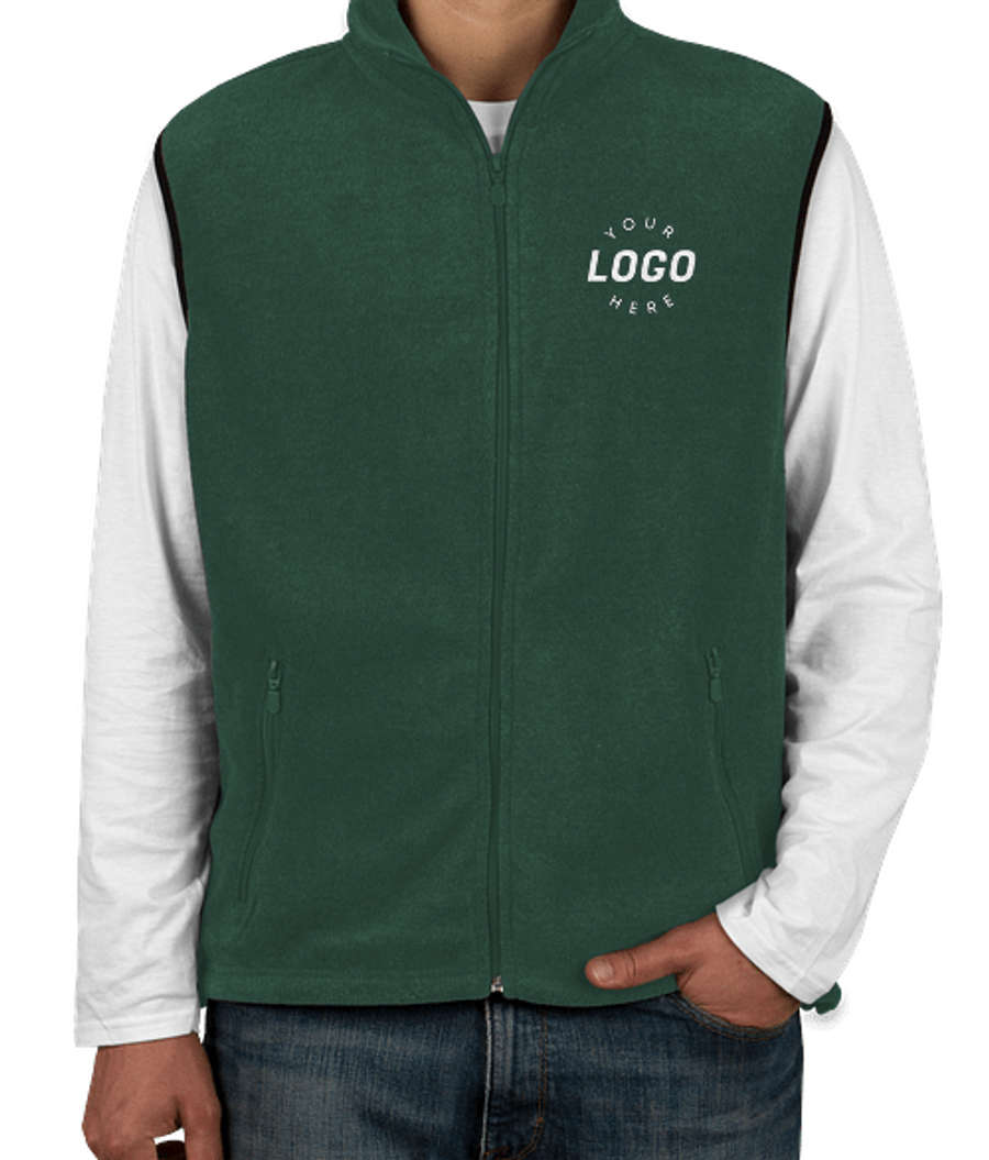 Harriton Fleece Vest - Embroidered in Hunter