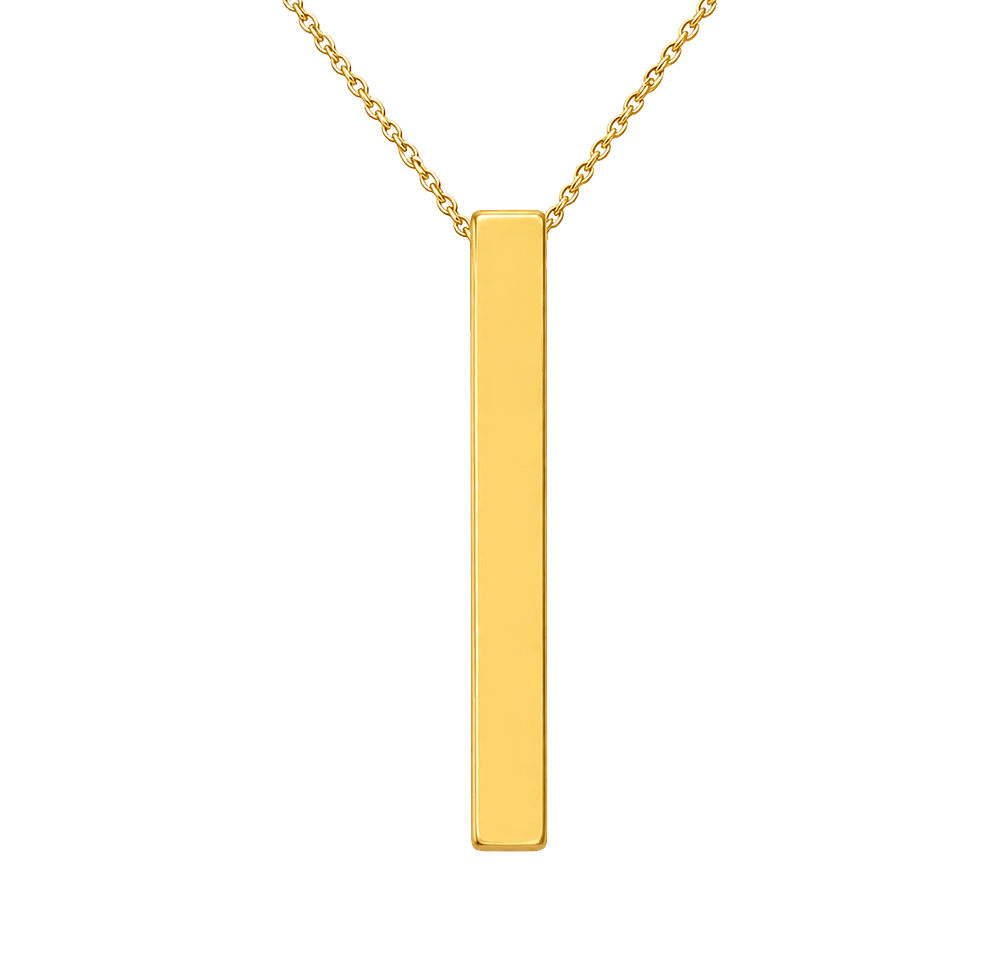 Laser Engraved Thin Chain Bar Bracelet-default