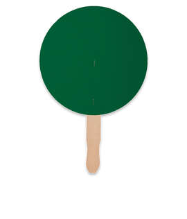 Full Color Circle Hand Fan - Color: Forest Green