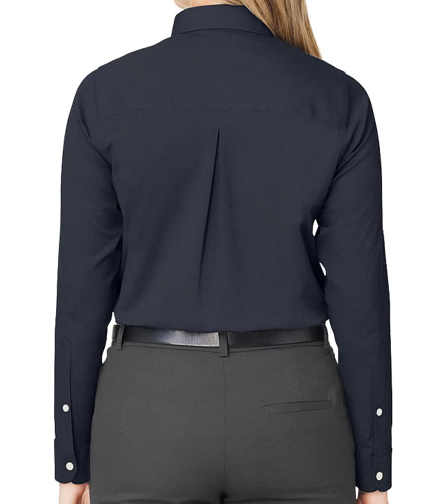 Devon & Jones Women's CrownLux Spencer Poplin Dress Shirt - Embroidery