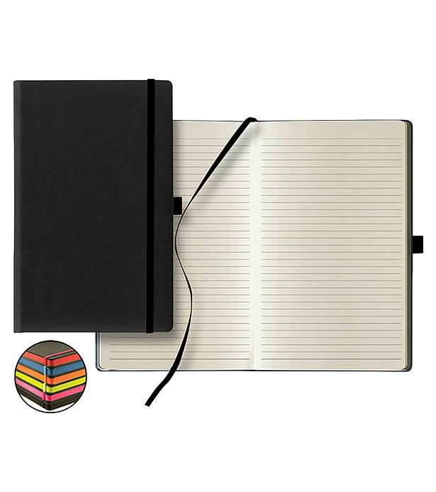Castelli Debossed Tucson Edge Medio Lined Hard Cover Notebook