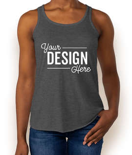 Bella + Canvas Women's Flowy Racerback Tank - Color: Dark Grey Heather