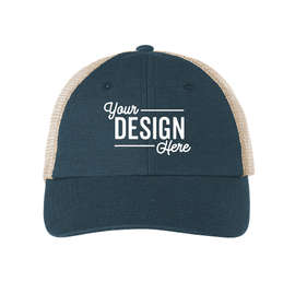 Econscious Recycled Hemp Washed Trucker Hat - Color: Navy / Oyster