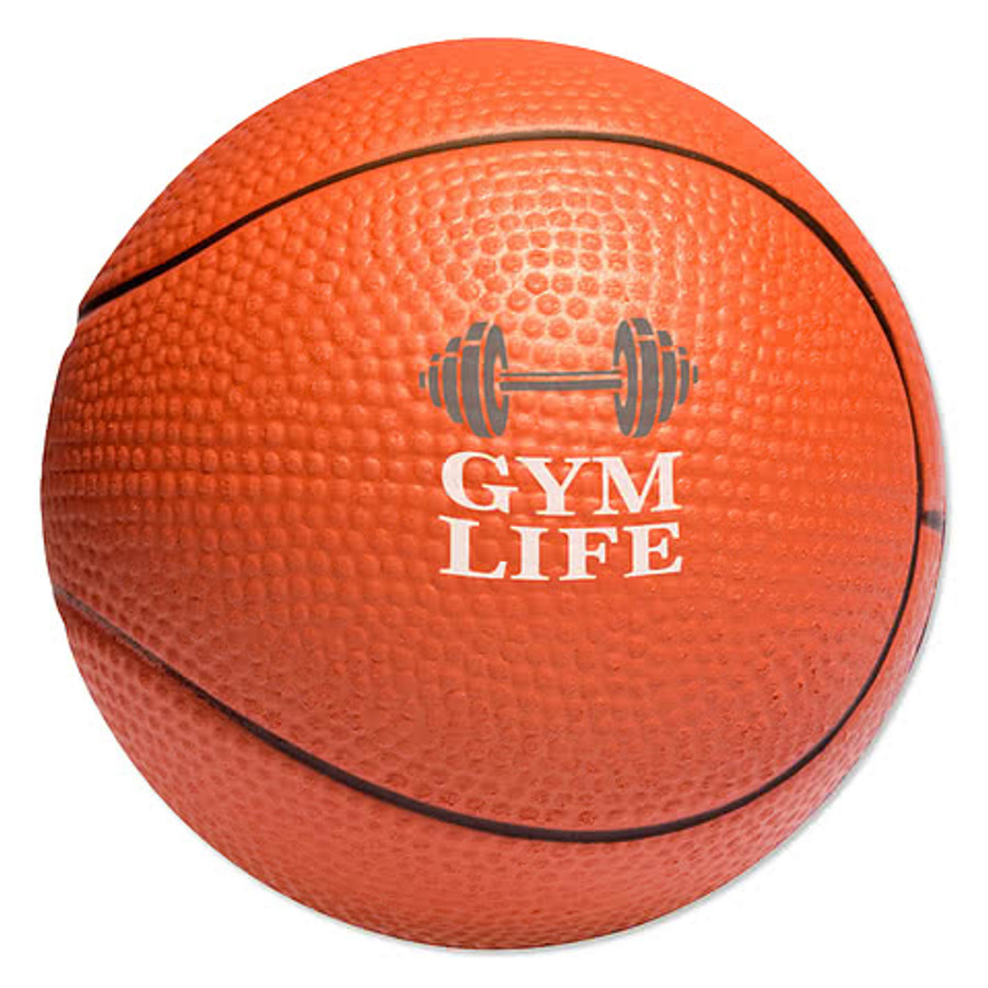 Basketball Shaped Stress Reliever in Lime Green