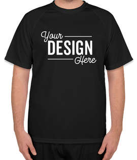 Augusta Attain Short Sleeve Raglan Performance Shirt - Color: Black