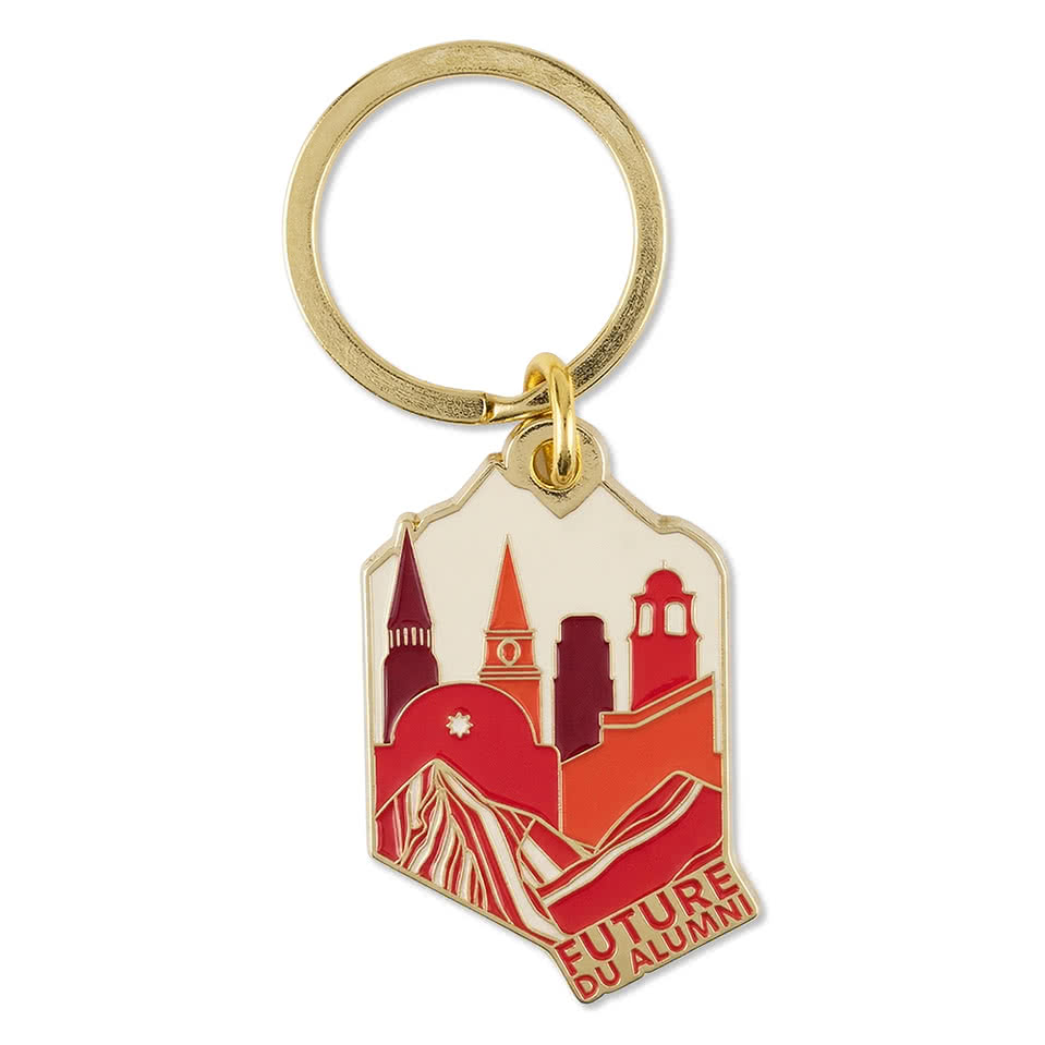 1.5" x 1.5" Die Cut Enamel Keychain