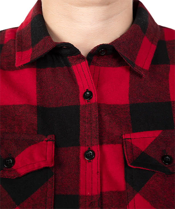 Burnside Women's Plaid Flannel Long Sleeve Shirt