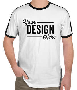 LAT Retro Ringer T-shirt - Color: White / Black