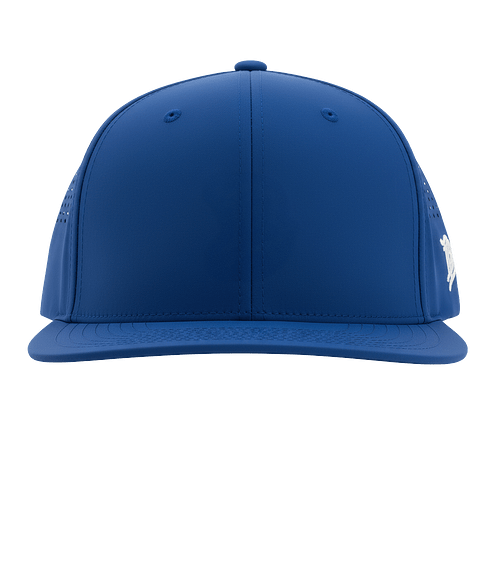Branded Bills Bare Flat UPF 50+ Performance Baseball Hat in ROYAL BLUE