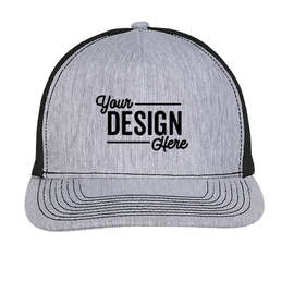 Outdoor Cap Five-Panel Snapback Trucker Hat - Color: Linen Heather / Black