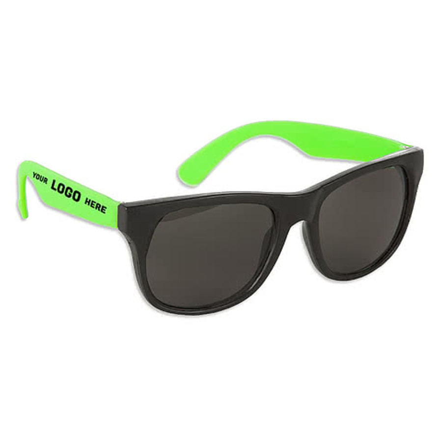 Two-Tone Promotional Sunglasses in White / Black
