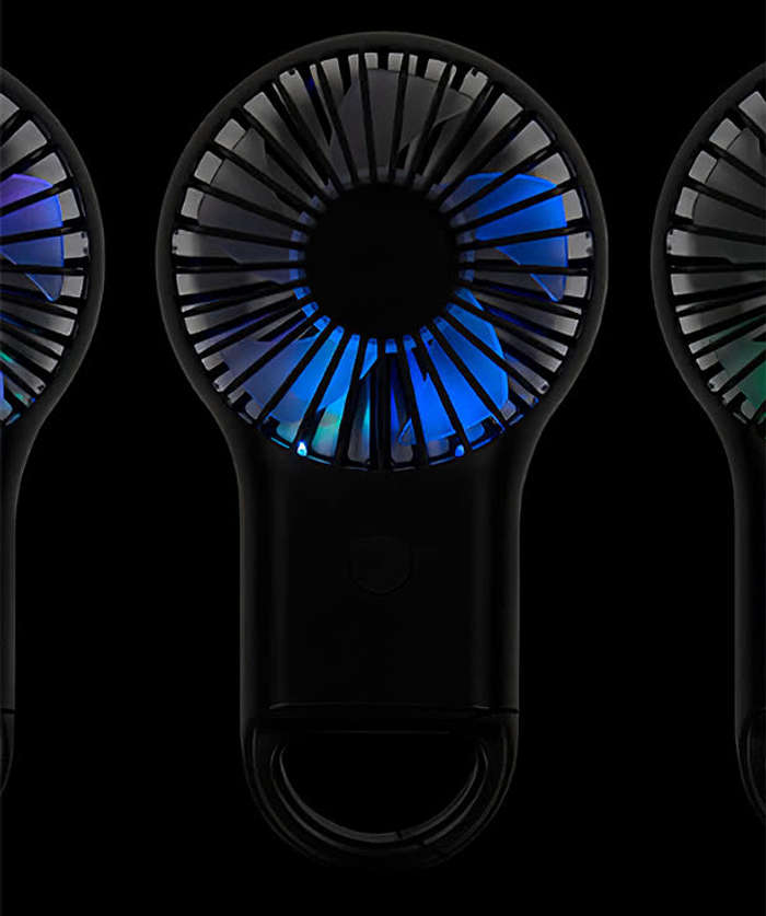 Rechargeable Handheld Fan with Carabiner