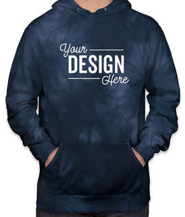 Independent Trading Tie-Dye Pullover Hoodie - Color: Tie Dye Navy