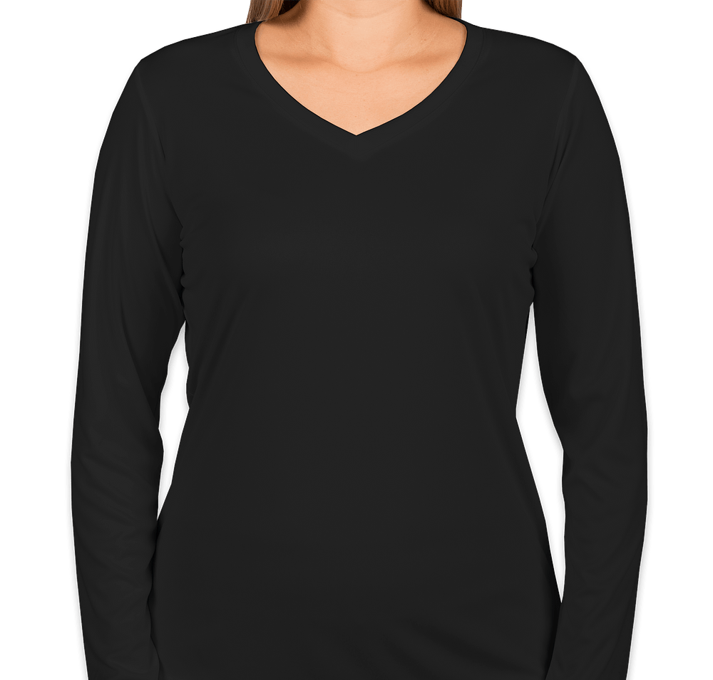 Sport-Tek Women's Competitor Long Sleeve V-Neck Performance Shirt-default