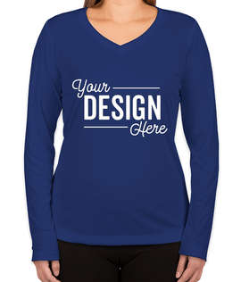 Sport-Tek Women's Competitor Long Sleeve V-Neck Performance Shirt - Color: True Royal