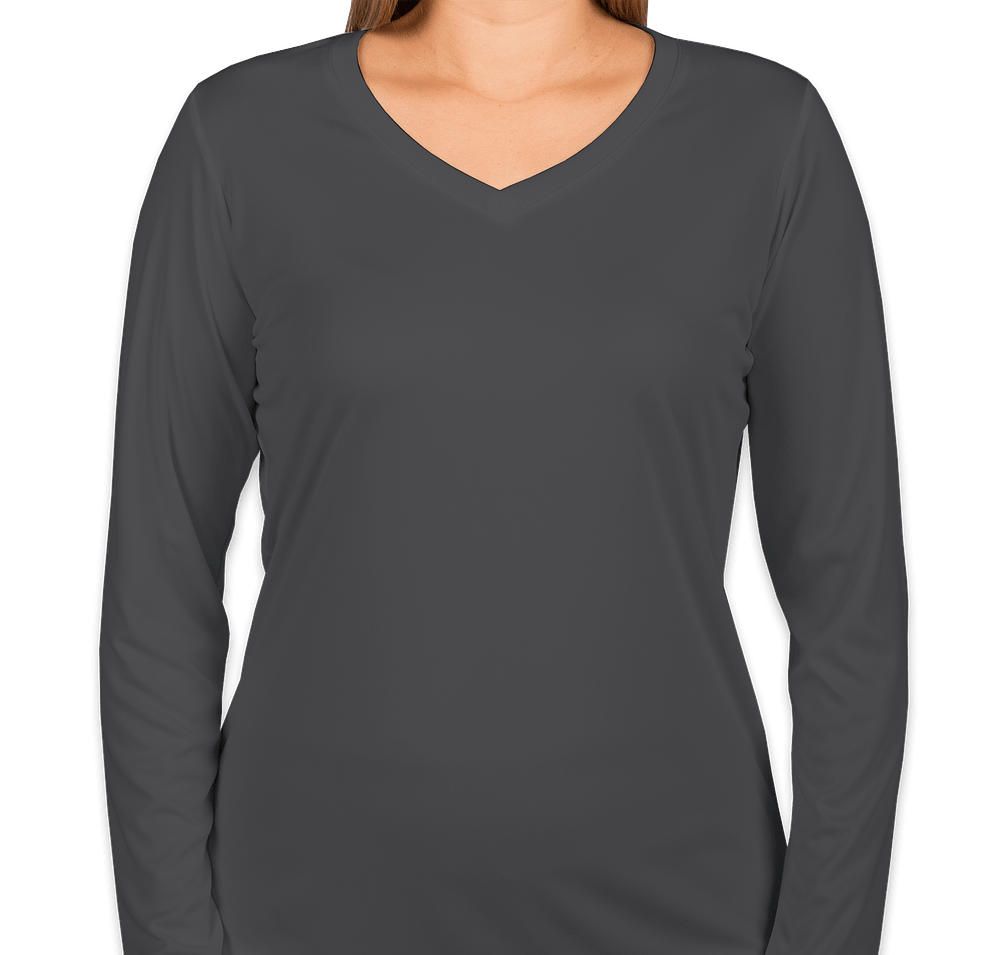 Sport-Tek Women's Competitor Long Sleeve V-Neck Performance Shirt-default