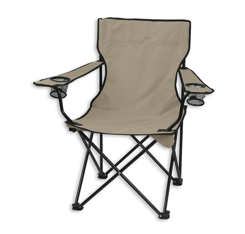 Dual Cup Holder Folding Chair with Carrying Bag-default