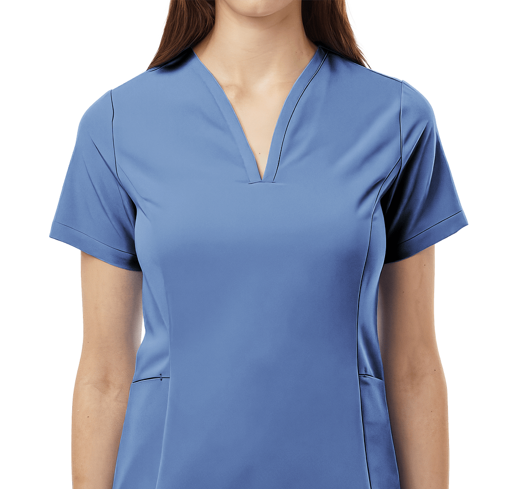 Jaanuu Women's Calix Fit & Flare V-Neck Scrub Top - Printed-default