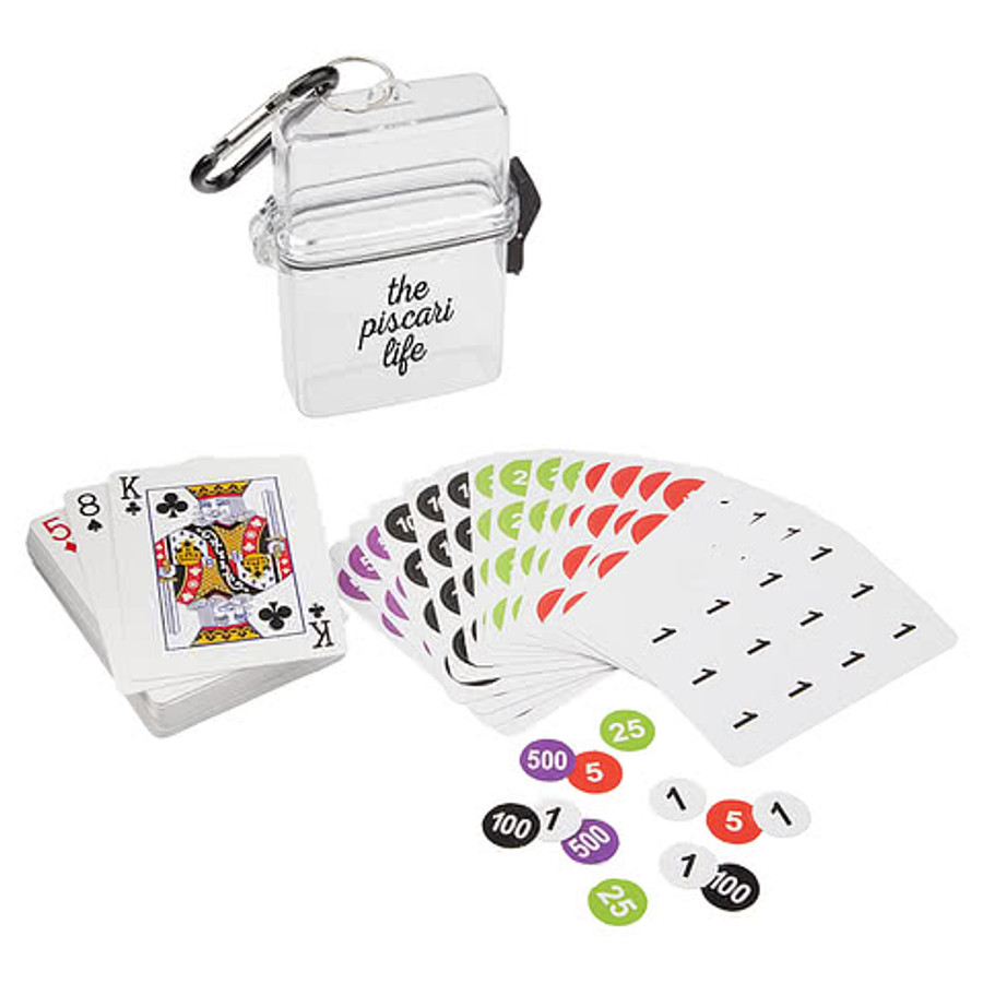On-The-Go Poker Game Set in Clear