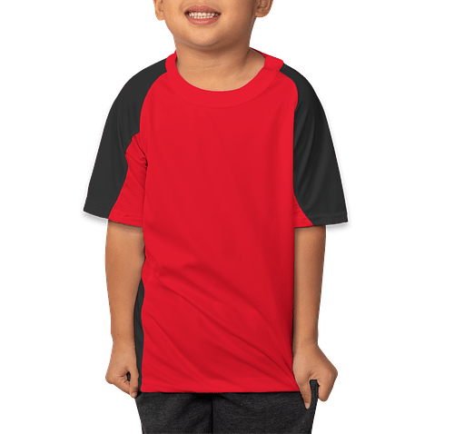Augusta Youth Cutter Jersey in Red / Black