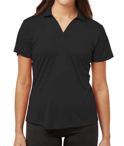 AllPro Women's Interlock UPF 50 Performance Polo - Printed in Black